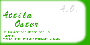 attila oster business card